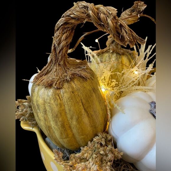 NEW Fall Centerpiece | fall decor | handmade | Pumpkin Arrangement | Lighted - Picture 3 of 10